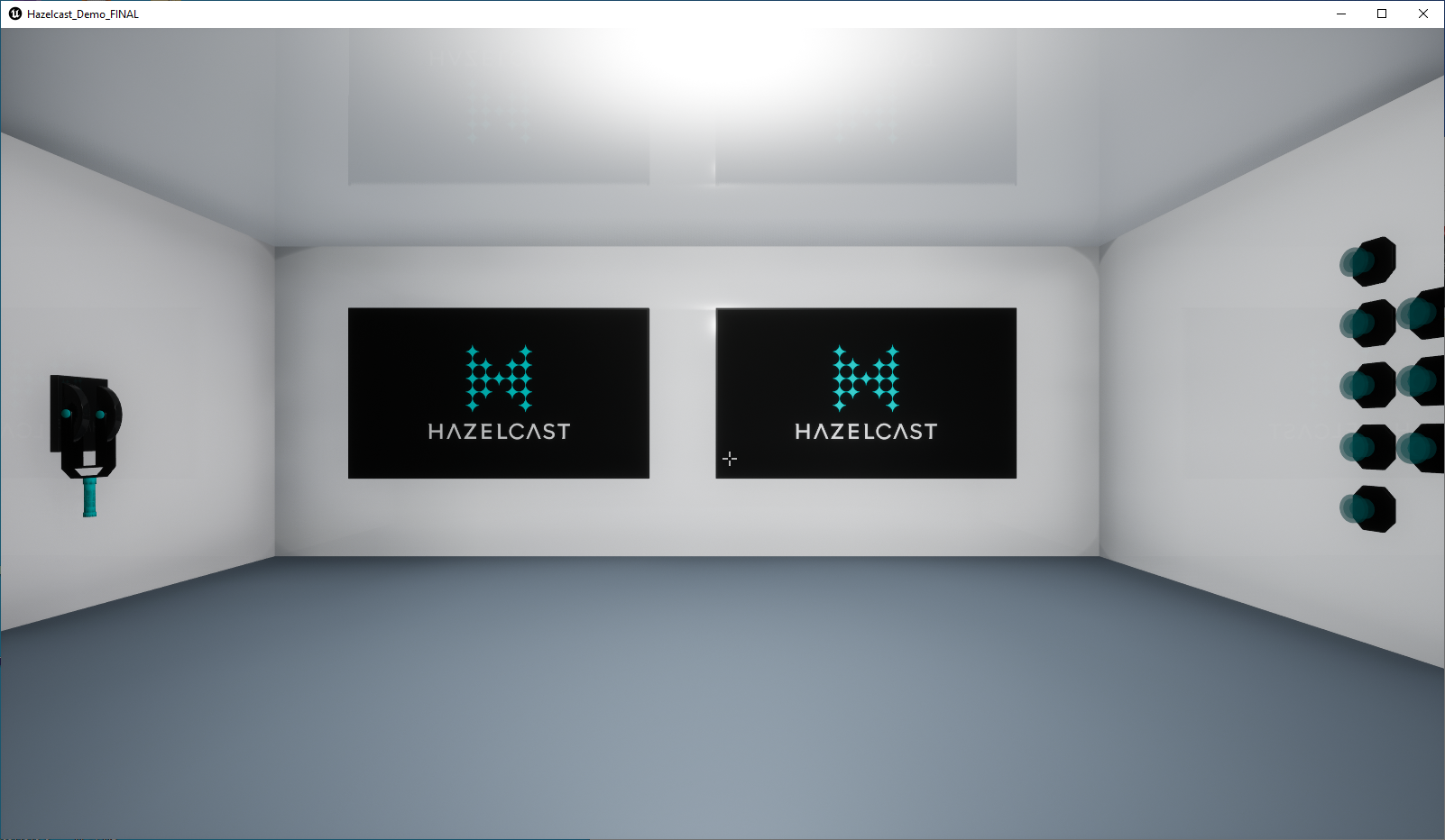 A screenshot from the first room of the game