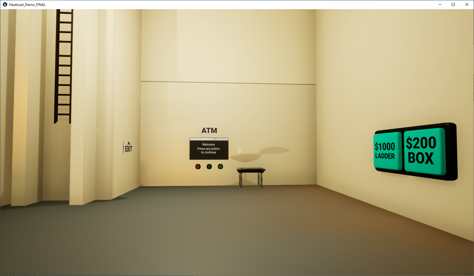 A screenshot from the third room of the game