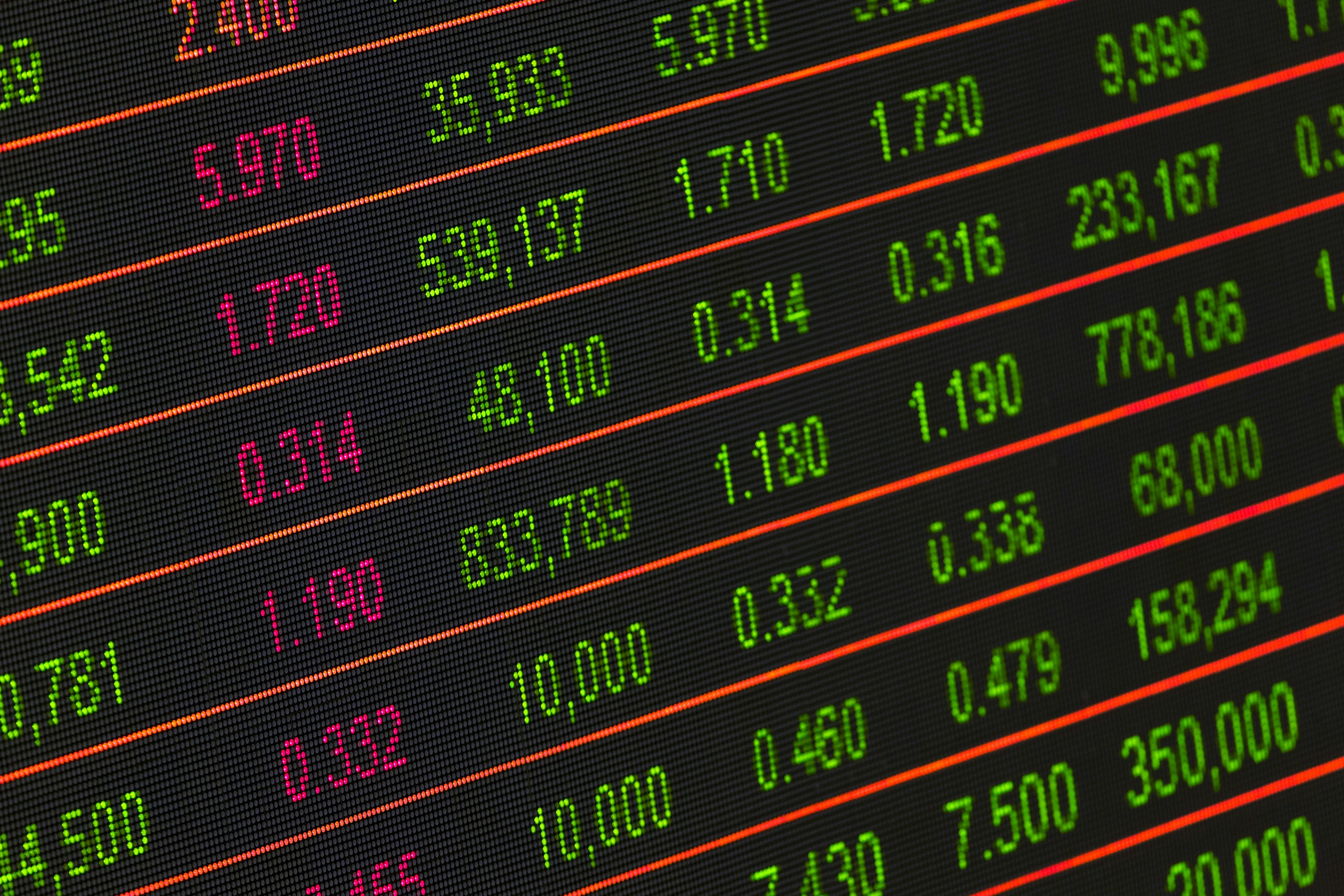 A stock photo of the stock market
